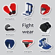 Set of sport equipment for martial arts