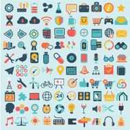 icons set of financial web technology business managemen marketing items N7