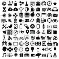 icons set of financial web technology business managemen marketing items N8