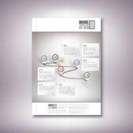 Arrow with pointer marks Brochure flyer or report for business N5