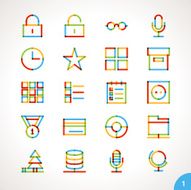 Vector Highlighter Line Icons for any purpose Set 1