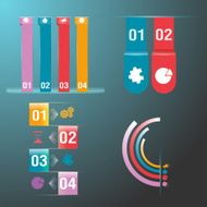 Info grarphic set colorful vector