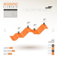 abstract 3d stair flow chart infographics
