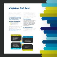 Booklet page Magazine layout for infographics Web template N15