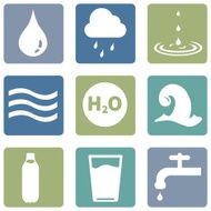 Vector Set of Water Icons N16