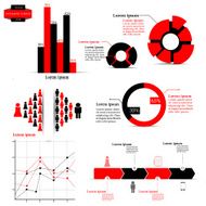 set of infographic element vector N2