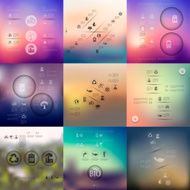 ecology infographic with unfocused background N49