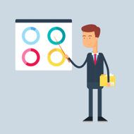 Business presentation vector illustration flat style N3