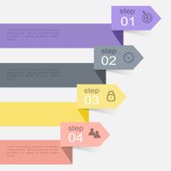 Vector colorful info graphics for your business presentations N344
