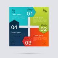 Vector colorful info graphics for your business presentations N348