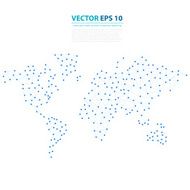 Vector Abstract Telecommunication Earth Map N17