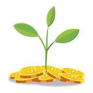 Tree Finance coin cartoon vector N2
