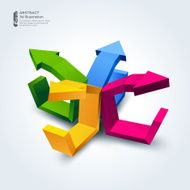 Abstract illustration with 3d arrows