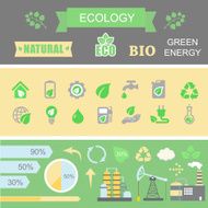 Green energy and ecology Infographic set elements N2