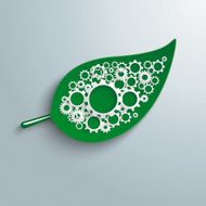 Big Green Leave Gears Infographic