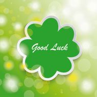 Spring card shamrock sunlights