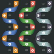 Paper Ribbons Infographics Design N6