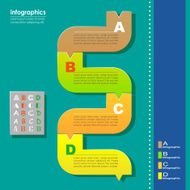 vector abstract 3d paper infographics N68