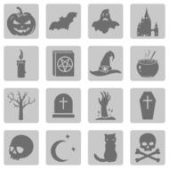 Vector Set of Halloween Icons N11