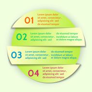 Vector abstract round list infographic element