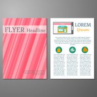 Template for flyer or booklet on online shopping theme