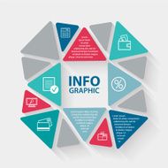Vector circle triangle infographic Template for diagram graph presentation and