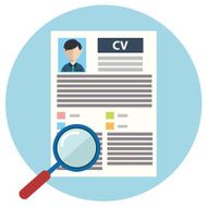 vector illustration concept of human resources management finding professional staff N2