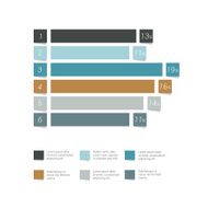 Flat chart graph Simply color editable Infographics elements N16