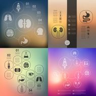 medicine infographic with unfocused background N70