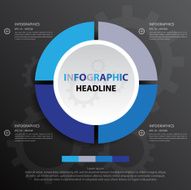 Business Infographics circle origami style Vector illustration N6