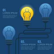 Light bulb with people business social connection concept Vector illustration N2