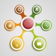 Abstract infographic in the form of metabolic Design elements N20