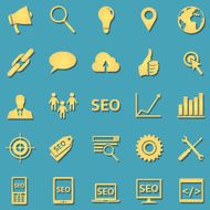 Vector Set of SEO Icons N12