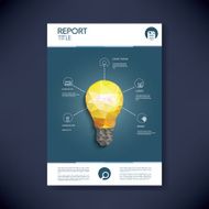 Colorful low polygonal light bulb concept symbol of creativity Suitable N4
