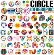 Big set of infographic circle designs