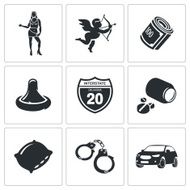 Vice squad Vector Icons Set