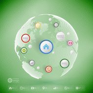 Infographic with colored circles for business template vector N6