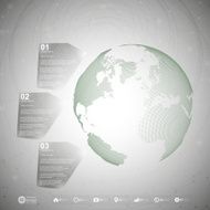 World globe Infographic template for business design abstract background vector N4