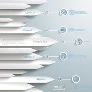 White Arrows Left Side Rings Infographic