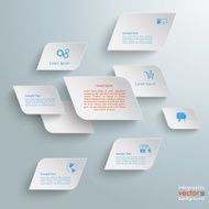 White Bevel Rectangles Abstract Infographic