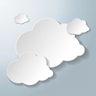 White Clouds With Empty Space
