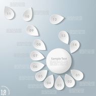 White Flying Flower Grey Numbers