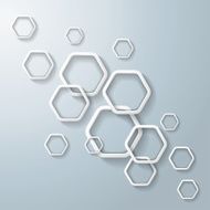 White Hexagon Rings Light Infographic