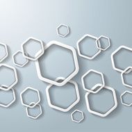 White Hexagon Rings