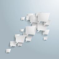 White Rectangle Speech Bubbles Arrow