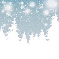 Snow Background Christmas Trees
