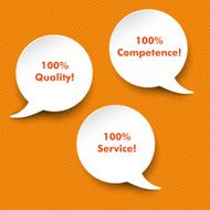 Speech Bubbles Quality Service Competence