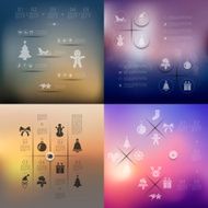 Christmas infographic with unfocused background N186