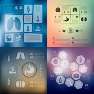 medical infographic with unfocused background N75