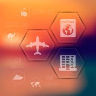 tourism infographic with unfocused background N17